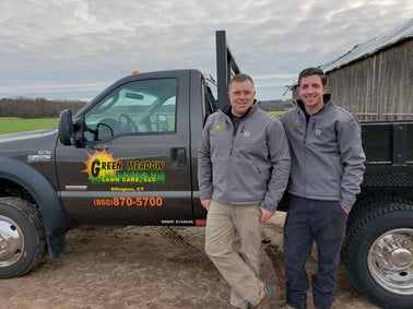 Nate Bahler and Brian Gerber of Green Meadow Lawn Care in Ellington, CT